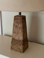 Load image into Gallery viewer, KEPT London Pair of wicker lamps
