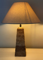 Load image into Gallery viewer, KEPT London Pair of wicker lamps
