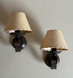 Load image into Gallery viewer, KEPT London Stock Pair of wrought iron Brutalist wall lights
