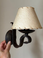 Load image into Gallery viewer, KEPT London Stock Pair of wrought iron Brutalist wall lights
