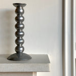 Load image into Gallery viewer, KEPT London Stock Pewter bobbin candlestick
