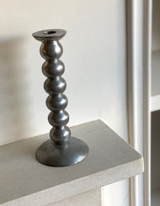 KEPT London Stock Pewter bobbin candlestick