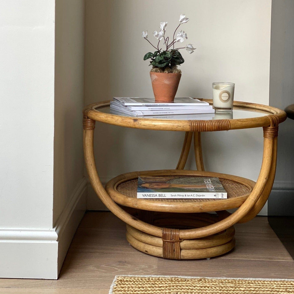 KEPT London Pine and cane coffee table