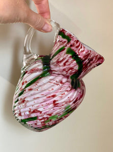 KEPT London Stock Pink and green glass vase