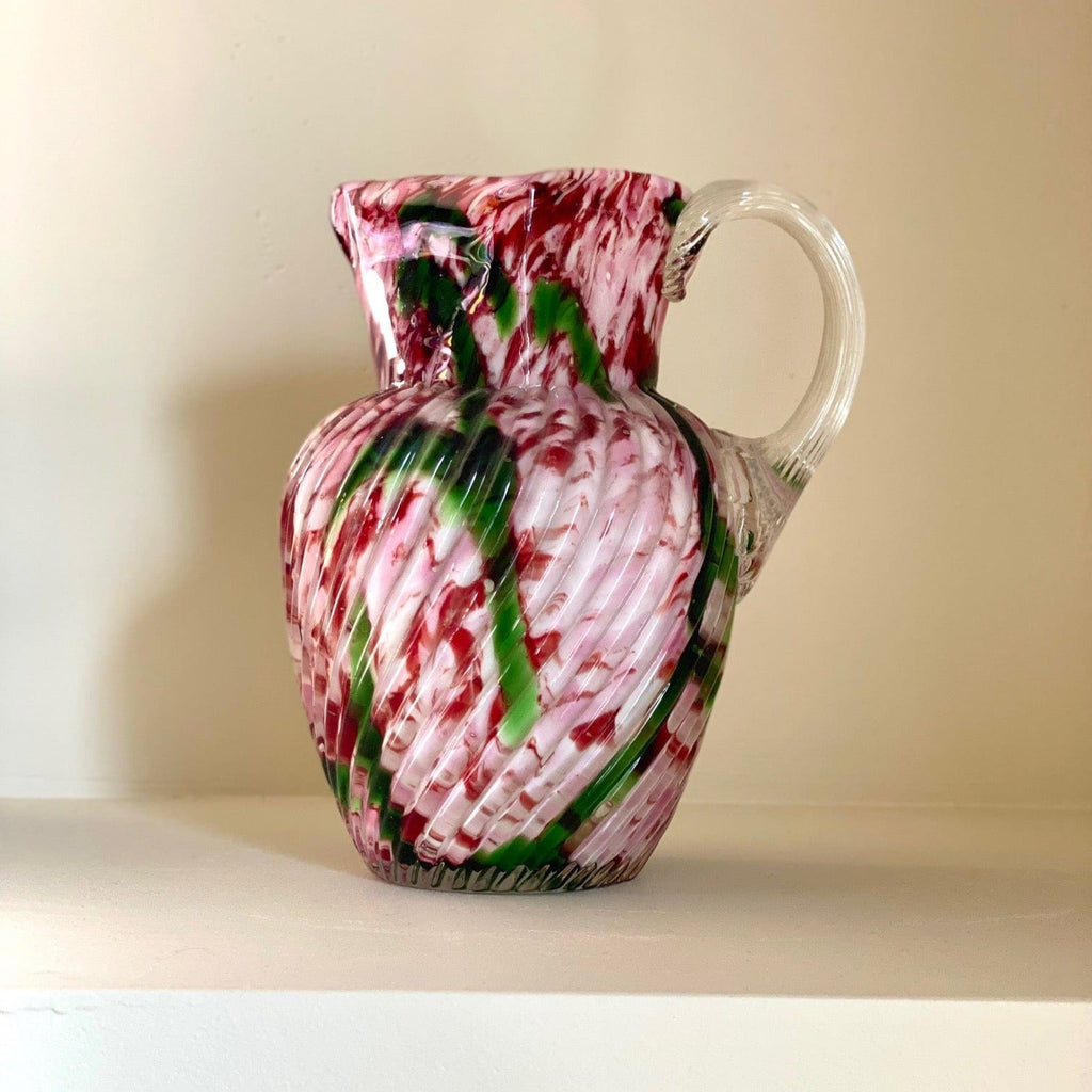 KEPT London Stock Pink and green glass vase