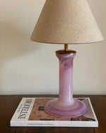 Load image into Gallery viewer, KEPT London Stock Pink glass lamp, Hannelore Dreutler, Studio Åhus, signed, 1986
