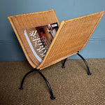 Load image into Gallery viewer, KEPT London Stock Rattan and iron magazine rack
