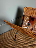 Load image into Gallery viewer, KEPT London Stock Rattan and iron magazine rack
