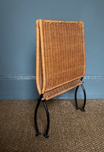 Load image into Gallery viewer, KEPT London Stock Rattan and iron magazine rack
