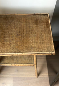 KEPT London Stock Rectangular bamboo and woven table