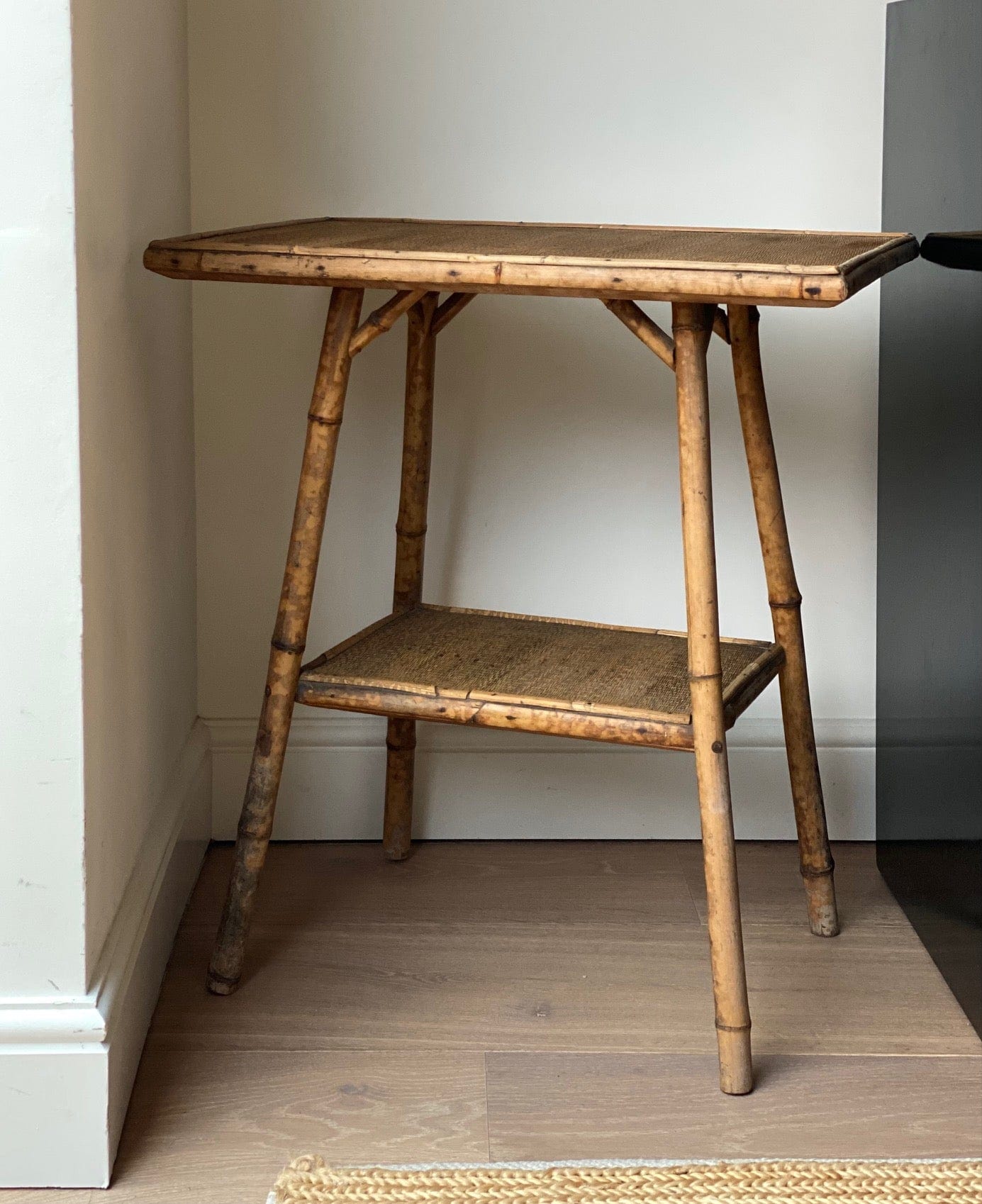 KEPT London Stock Rectangular bamboo and woven table