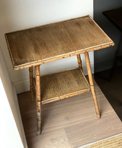 KEPT London Stock Rectangular bamboo and woven table