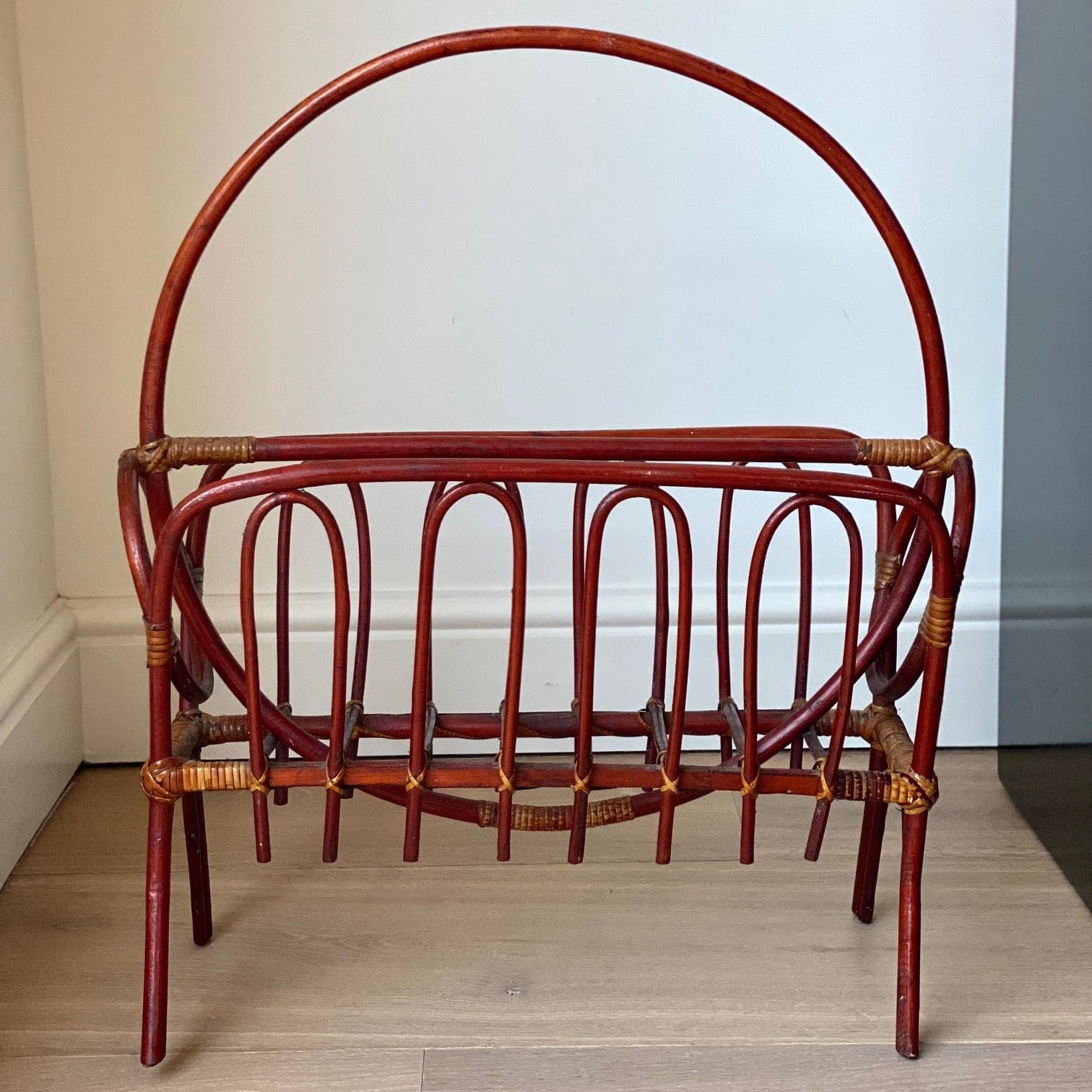 KEPT London Stock Red bamboo magazine rack