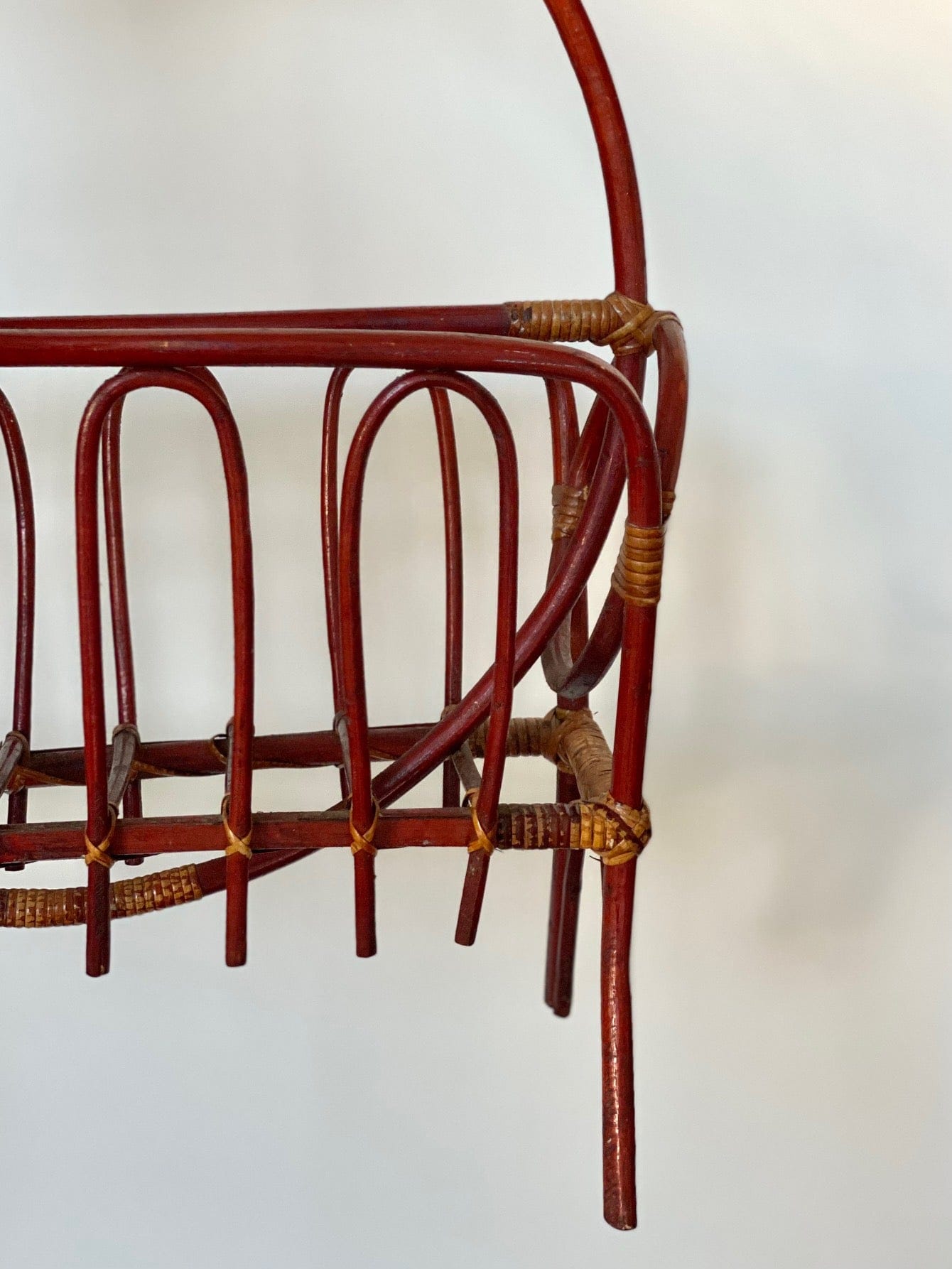 KEPT London Stock Red bamboo magazine rack