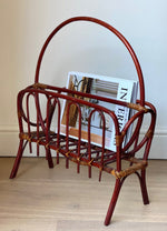 Load image into Gallery viewer, KEPT London Stock Red bamboo magazine rack

