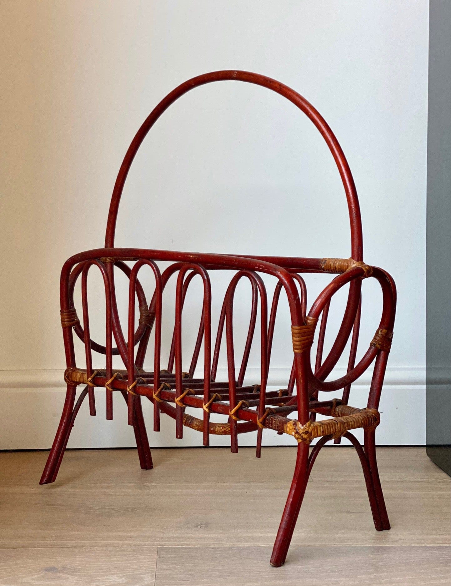 KEPT London Stock Red bamboo magazine rack