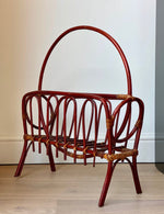 Load image into Gallery viewer, KEPT London Stock Red bamboo magazine rack
