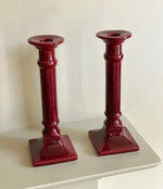 Load image into Gallery viewer, KEPT London Stock Red ceramic candlesticks

