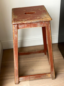 KEPT London Stock Red wooden stool