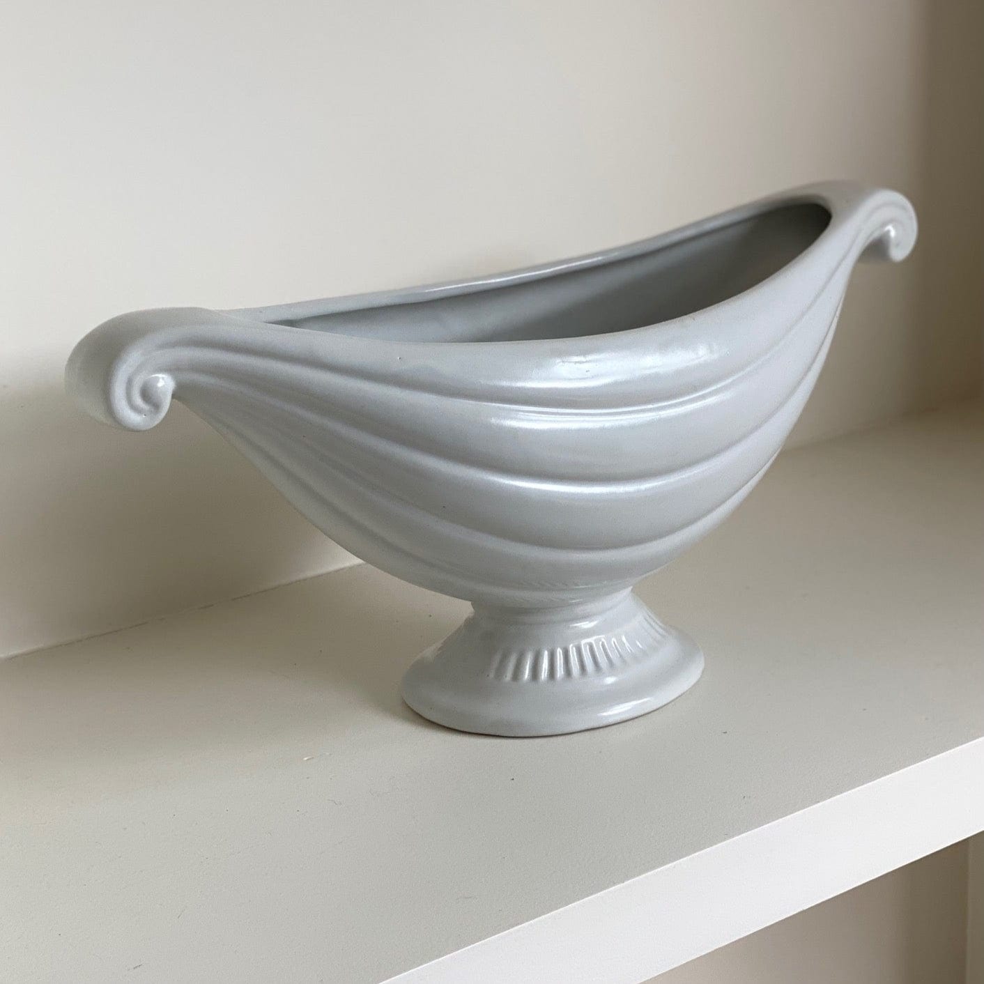 KEPT London Stock Ribbed mantle vase with curled handles