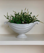 Load image into Gallery viewer, KEPT London Stock Ribbed mantle vase with curled handles
