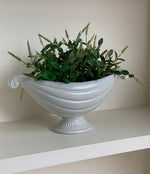 Load image into Gallery viewer, KEPT London Stock Ribbed mantle vase with curled handles
