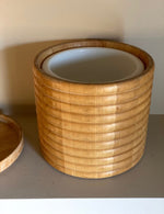 Load image into Gallery viewer, KEPT London Stock Ribbed wooden ice bucket
