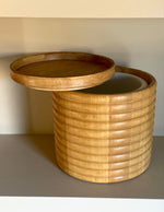 Load image into Gallery viewer, KEPT London Stock Ribbed wooden ice bucket
