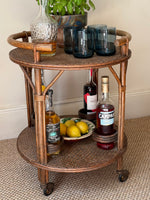 Load image into Gallery viewer, KEPT London Stock Round bamboo drinks trolley

