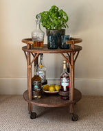 Load image into Gallery viewer, KEPT London Stock Round bamboo drinks trolley
