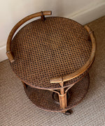 Load image into Gallery viewer, KEPT London Stock Round bamboo drinks trolley
