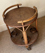 Load image into Gallery viewer, KEPT London Stock Round bamboo drinks trolley
