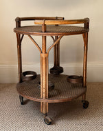 Load image into Gallery viewer, KEPT London Stock Round bamboo drinks trolley

