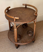 Load image into Gallery viewer, KEPT London Stock Round bamboo drinks trolley
