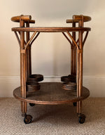 Load image into Gallery viewer, KEPT London Stock Round bamboo drinks trolley
