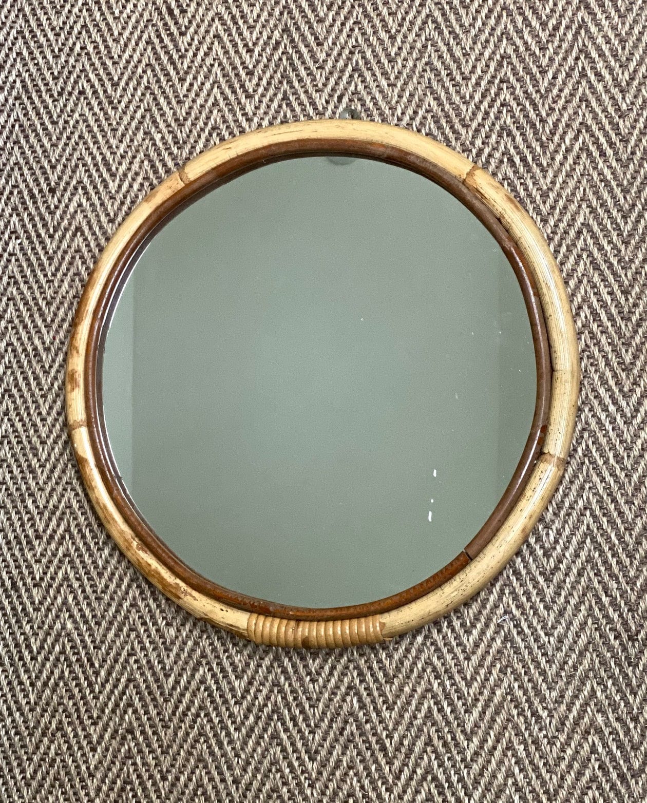 KEPT London Round bamboo mirror