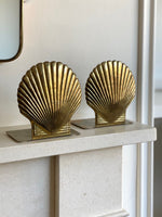 Load image into Gallery viewer, KEPT London Stock Scallop shell brass bookends
