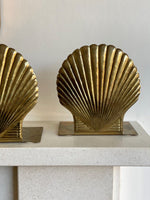 Load image into Gallery viewer, KEPT London Stock Scallop shell brass bookends
