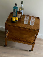 Load image into Gallery viewer, KEPT London Scalloped drinks trolley on castors
