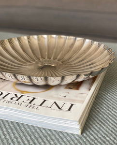 KEPT London Scalloped silver plate dish