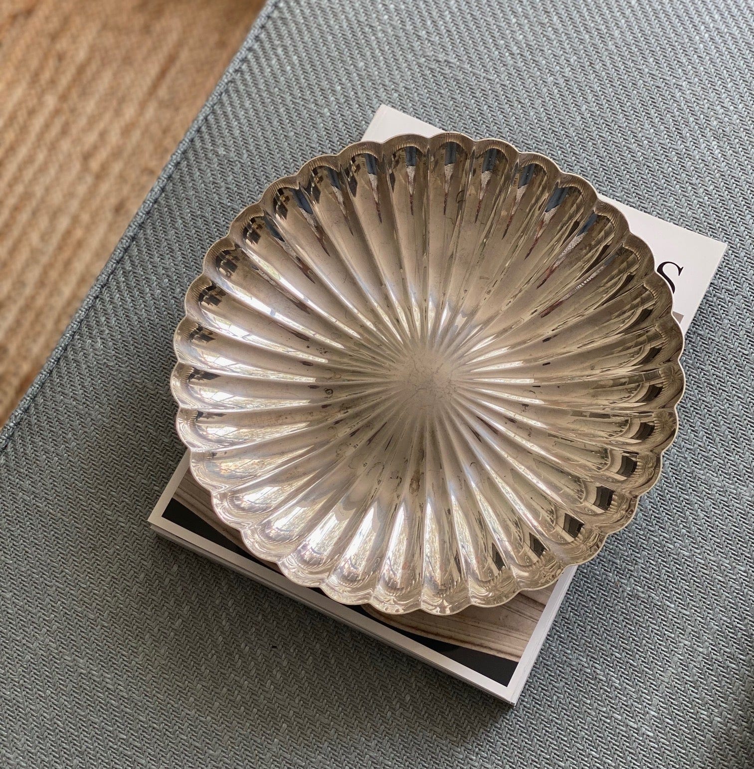 KEPT London Scalloped silver plate dish