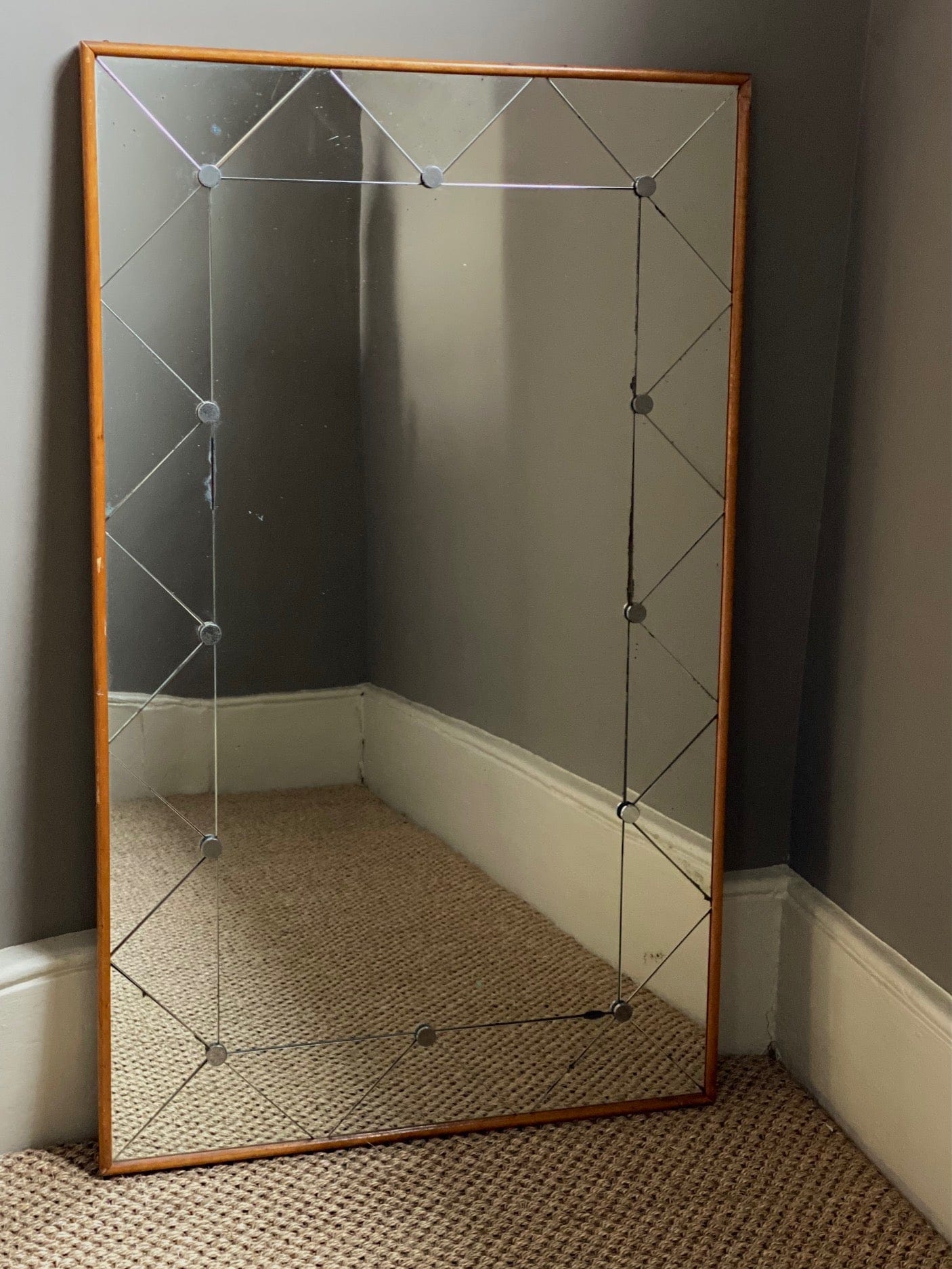 KEPT London Stock Sectional mirror with birch wood frame