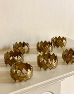 Load image into Gallery viewer, KEPT London Stock Set of eight zig zag napkin rings
