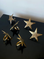 Load image into Gallery viewer, KEPT London Stock Set of six star napkin rings
