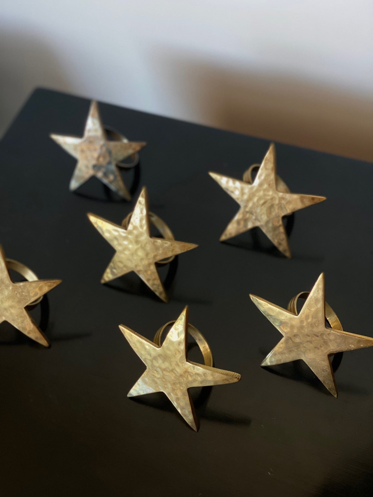 KEPT London Stock Set of six star napkin rings