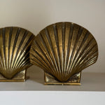 Load image into Gallery viewer, KEPT London Stock Shell brass pair of bookends

