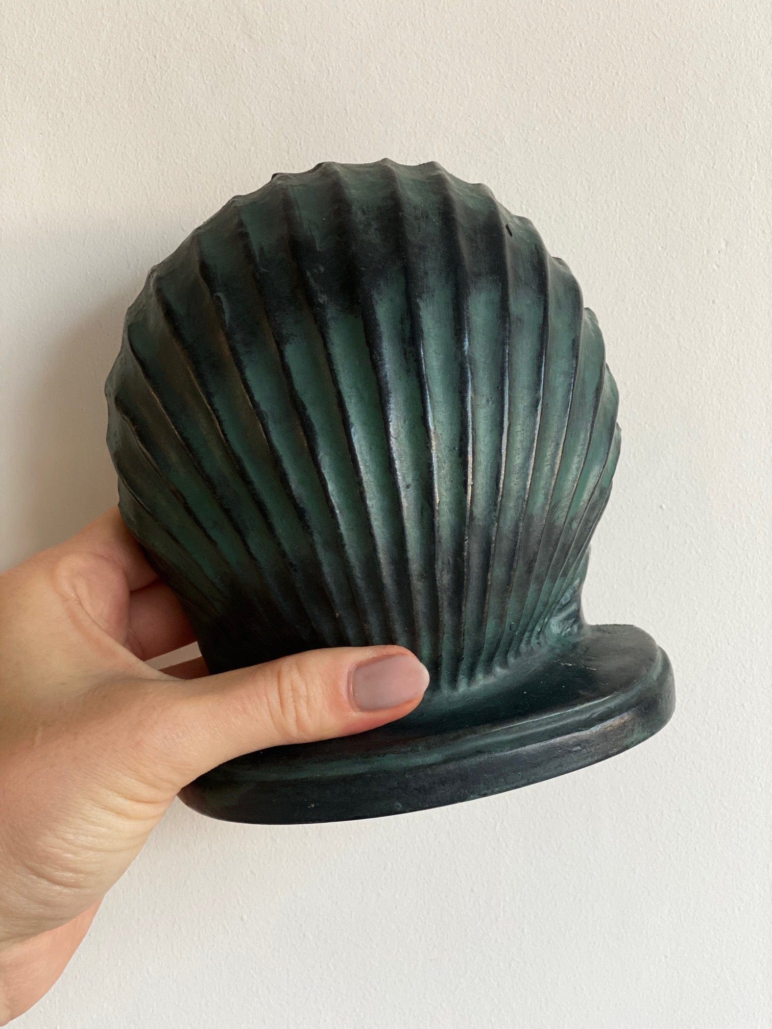 KEPT London Stock Shell verdigris bookends