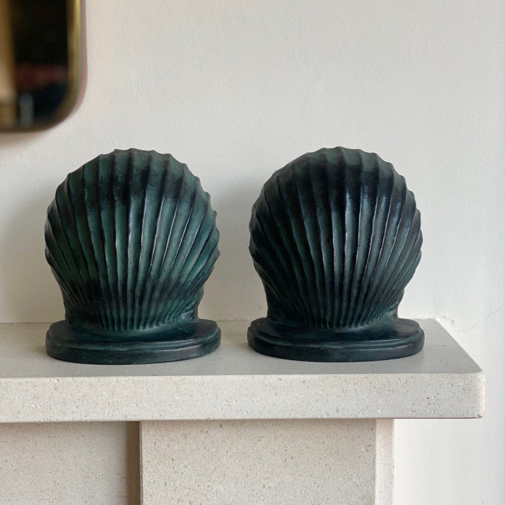 KEPT London Stock Shell verdigris bookends
