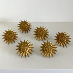 Load image into Gallery viewer, KEPT London Six sunburst brass napkin rings
