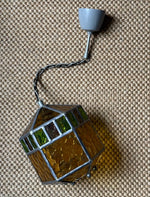 Load image into Gallery viewer, KEPT London Stock Stained glass hexagonal pendant light
